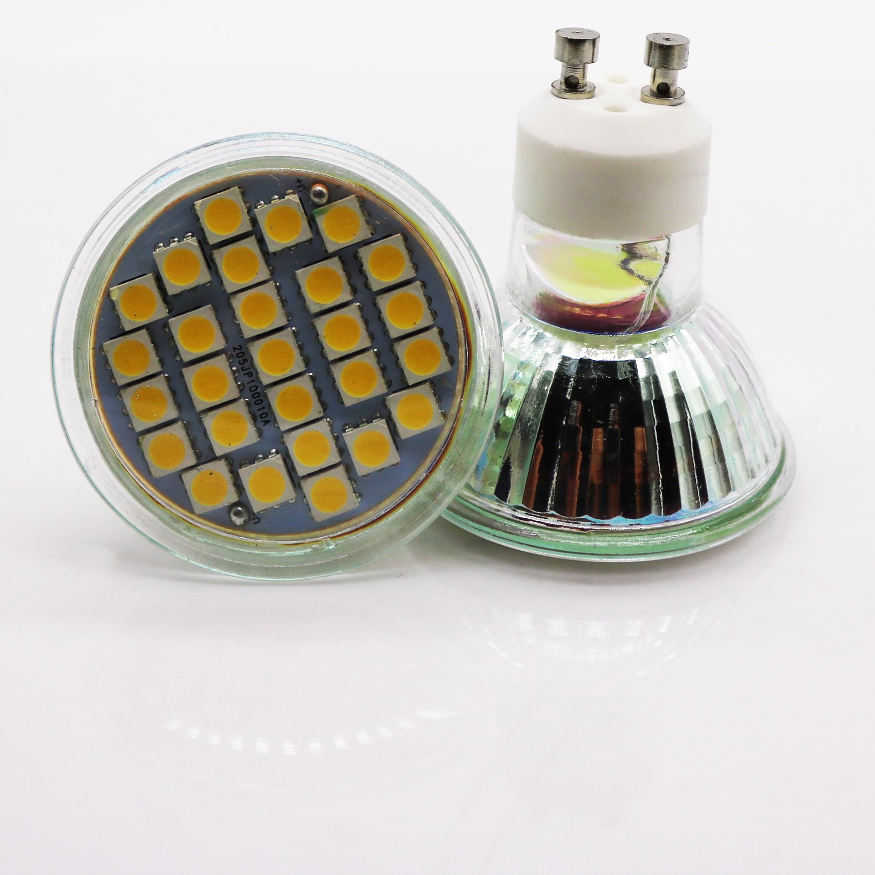 GU10 lampy LED, 3,5 W, energooszczędna lampa LED 320 lm, ekwiwalent do lamp halogenowych 30 W, bardzo jasne światło LED 27 x 5050 SMD, AC 220 V, ciepłe białe światło 3000 kelwinów (GU10 3,5 W 27 LED)