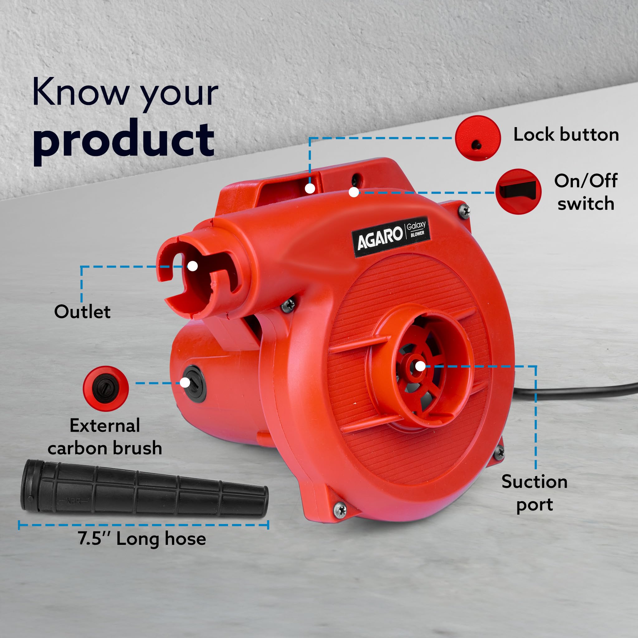 AGARO Galaxy Electric Blower - Powerful Cleaning -4