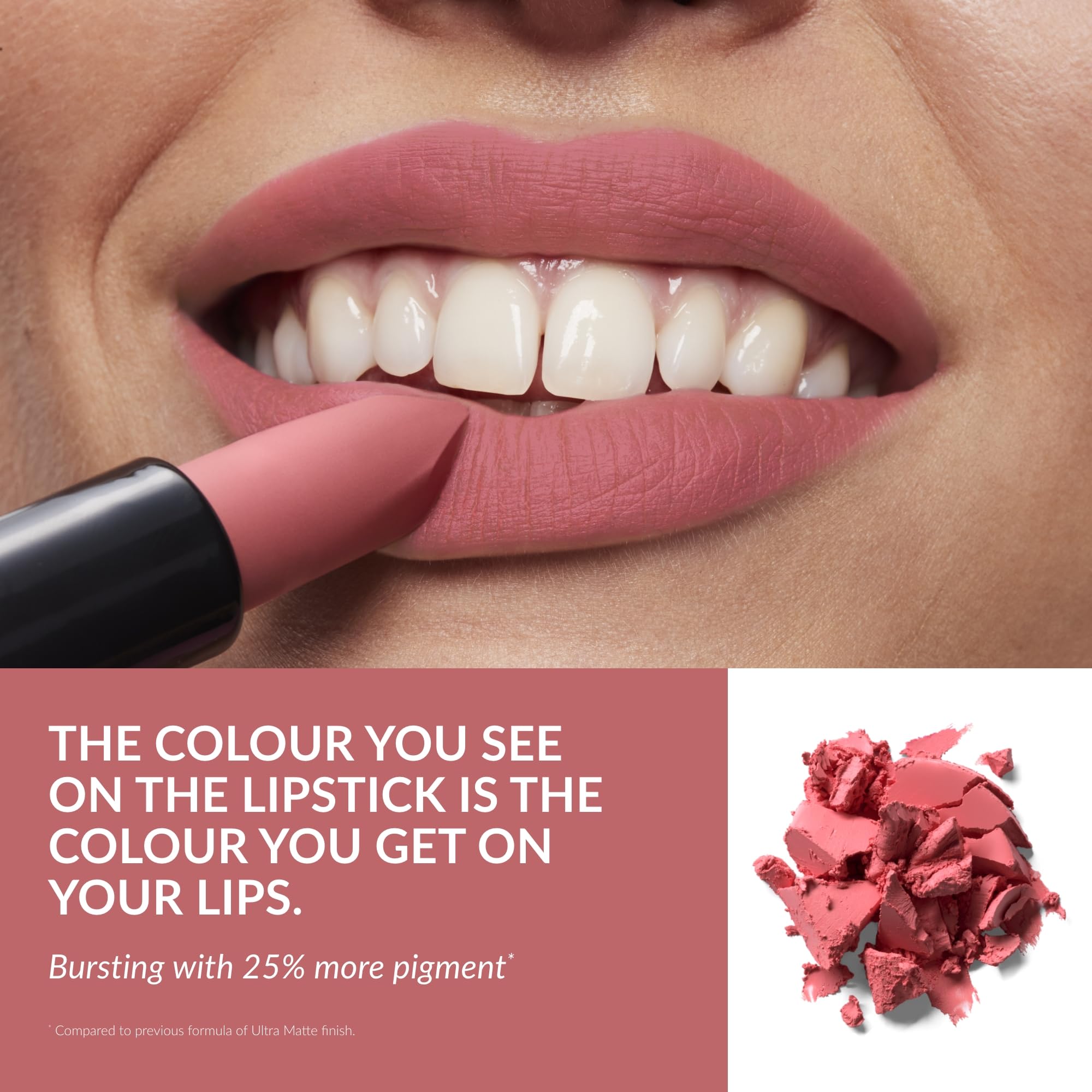 Avon Ultra Matte Lipstick Pink Passion with Vitamin E, Avocado Oil and Sesame Oil for Comfortable Coverage that Won't Cake - Image 3
