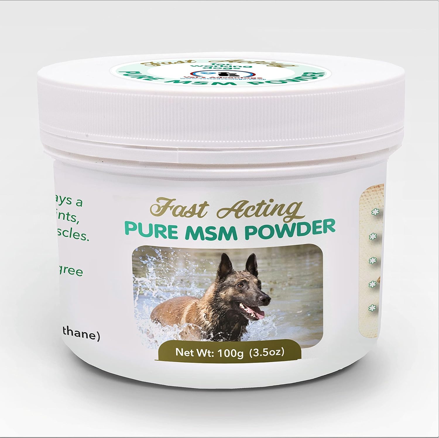 Vet's Advantage Pure MSM Powder for Dogs Rapid Effect Joint Support