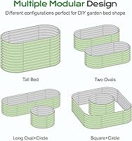 Vista 7 de Aoodor Aluzinc - Cama de jardín modular 2 en 1 elevada de metal, 63 pulgadas de largo x 32 pulgadas de ancho x 32 pulgadas de alto, maceta