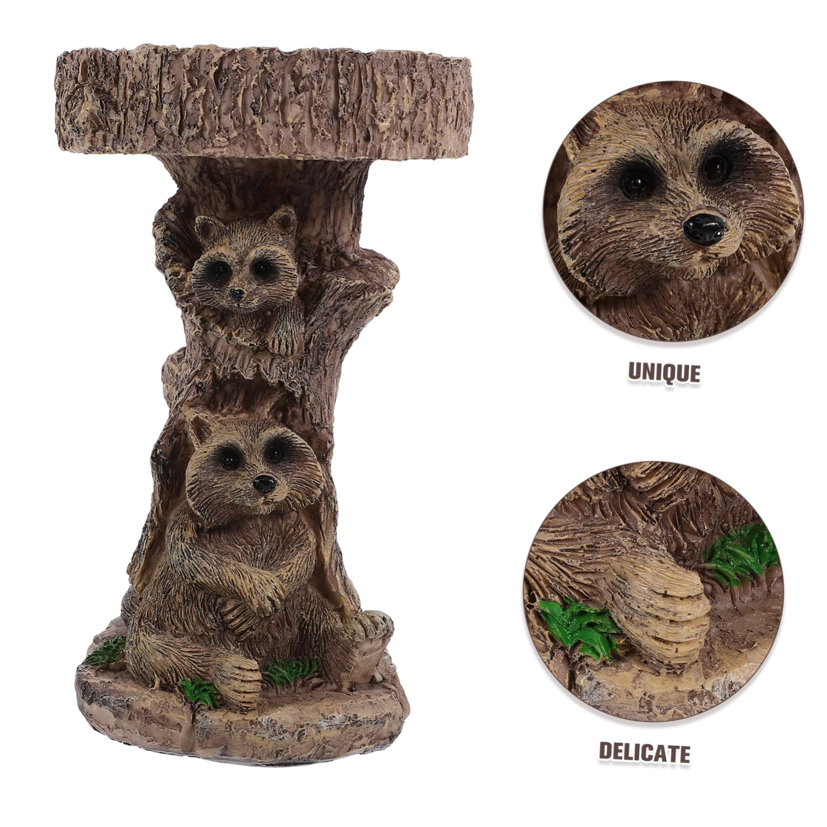 Toyvian Bagno per Uccelli in Resina Decorativo Mangiatoia per Uccelli da Esterno Accessorio da Giardino per Patio e Balconi Design Realistico e Artigianale