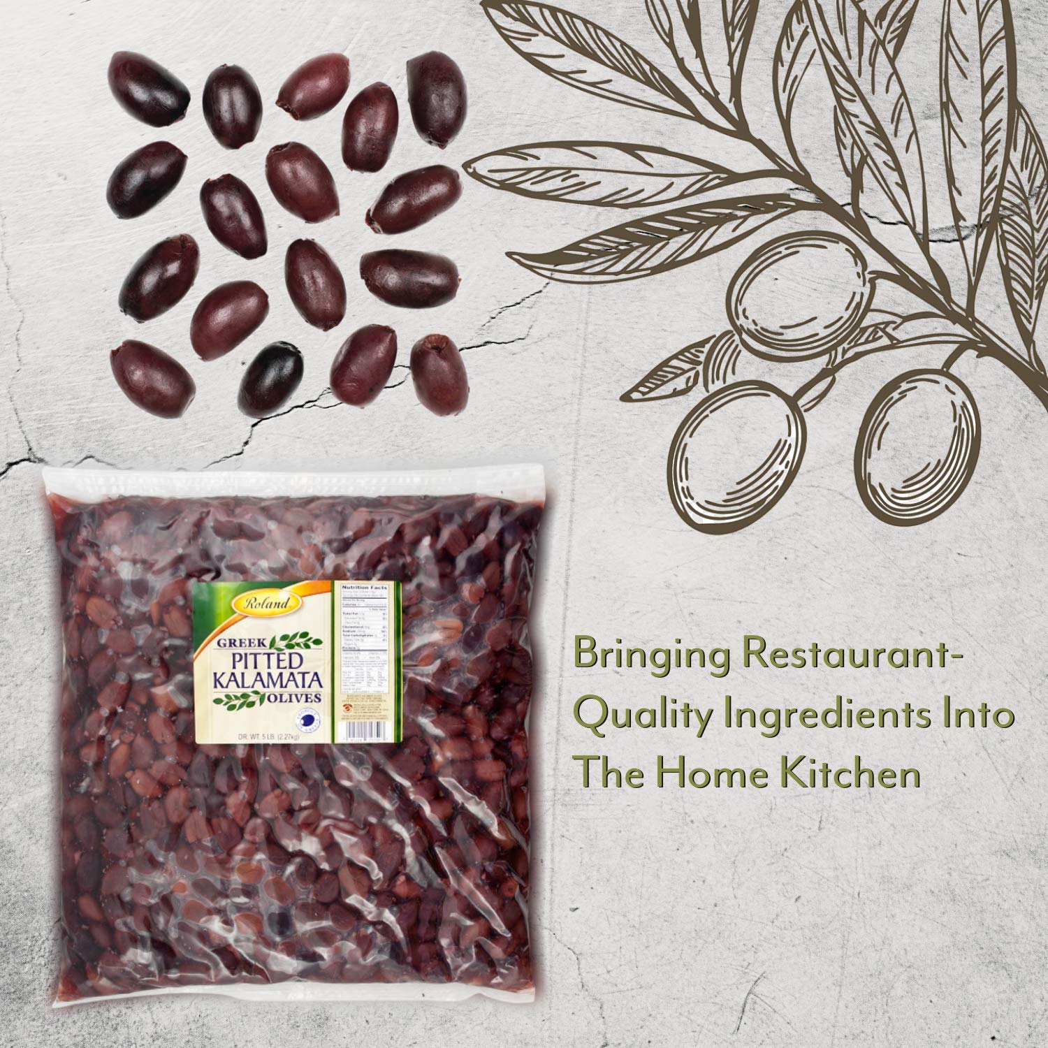 Roland Foods Whole Pitted Kalamata Olives From Greece