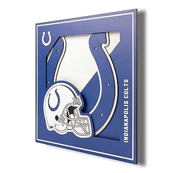 YouTheFan Indianapolis Colts 3D Logo Series Wall Art-12x12