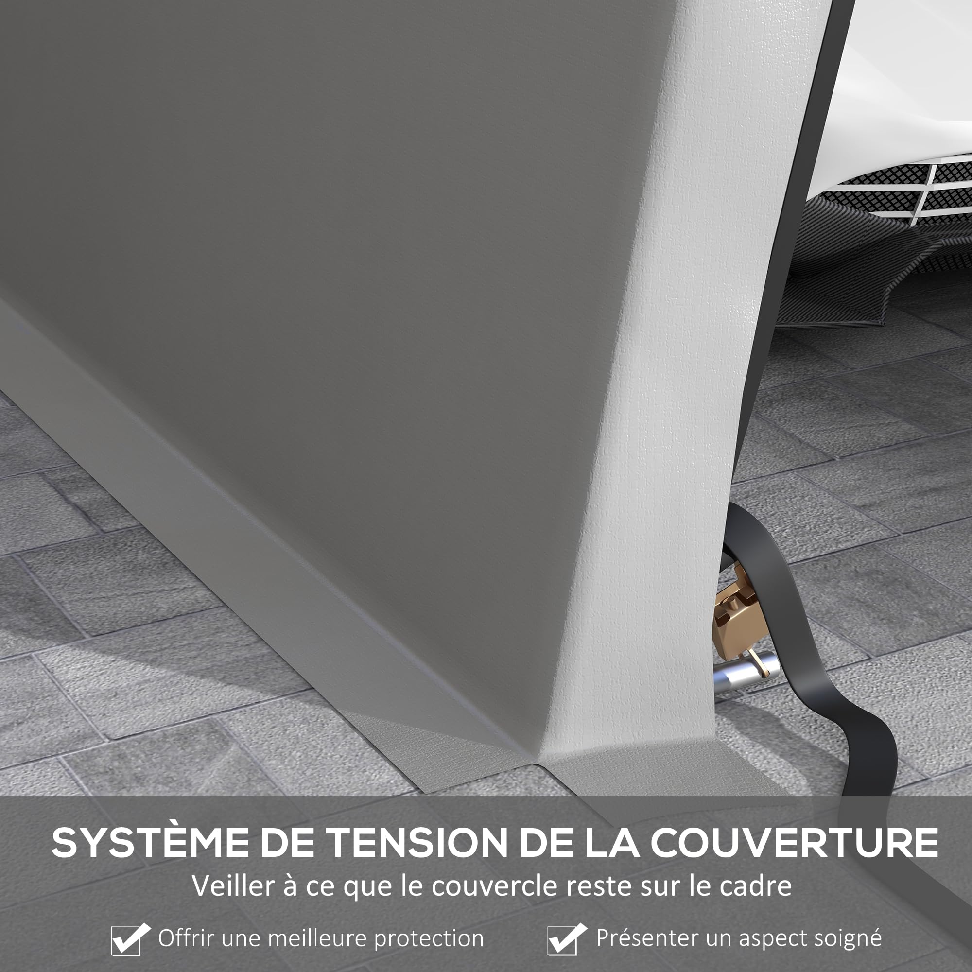 Outsunny Tente Garage carport dim. 6,2L x 3,3l x 2,4H m Acier galvanisé Robuste PE Haute densité 150 g/m² imperméable Anti-UV, 1 Porte Gris Clair et 2 aérations
