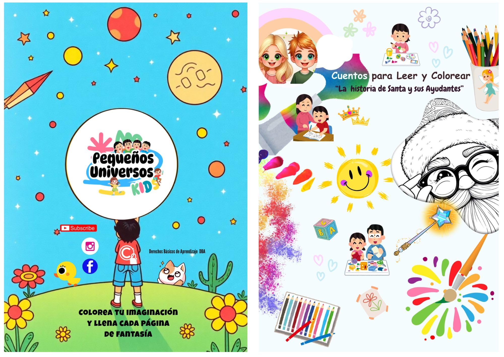 La Historia de Santa y Sus Ayudantes: Cuentos para Leer y Colorear