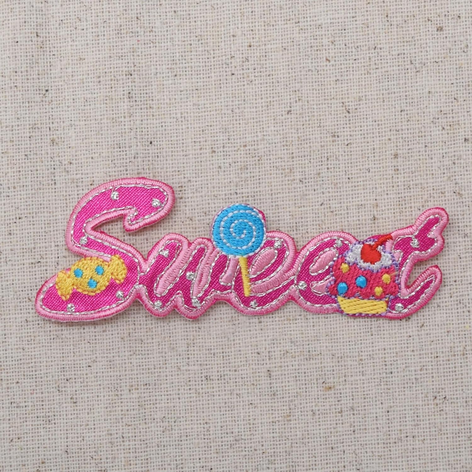 Sweet Word with Candy Embroidered Iron on Patch image 3