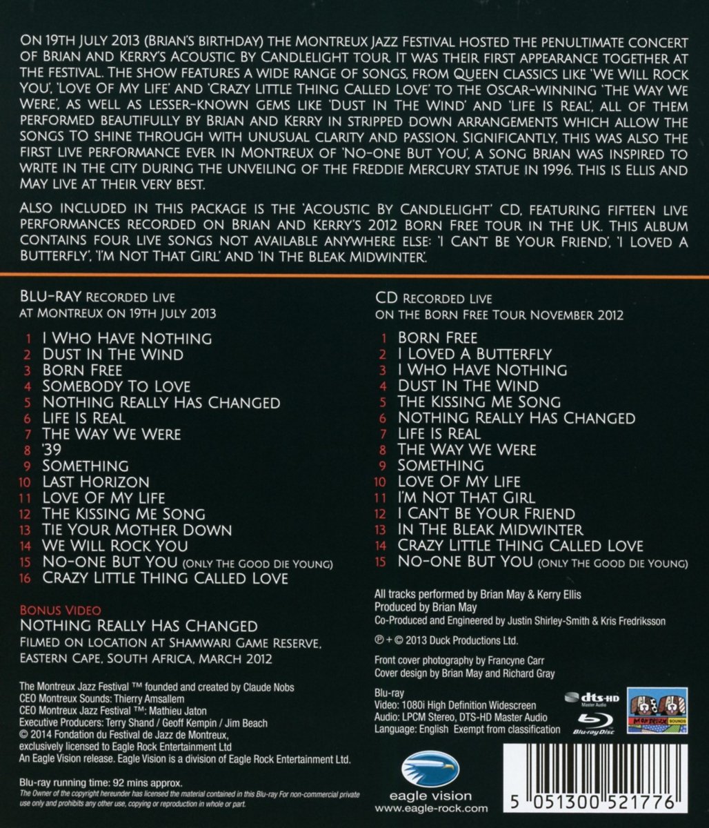 Brian May & Kerry Ellis - The Candlelight Concerts/Live At Montreux 2013 (+ CD) [Blu-ray]