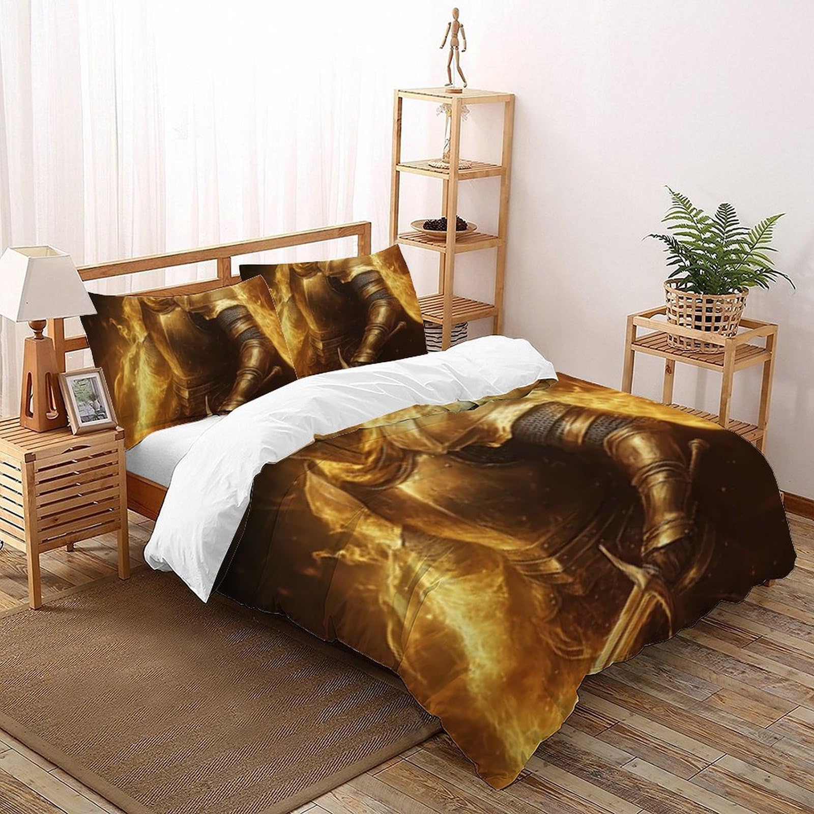 Housses de couette double 200x200 cm 3D avec 2 taies d'oreiller
