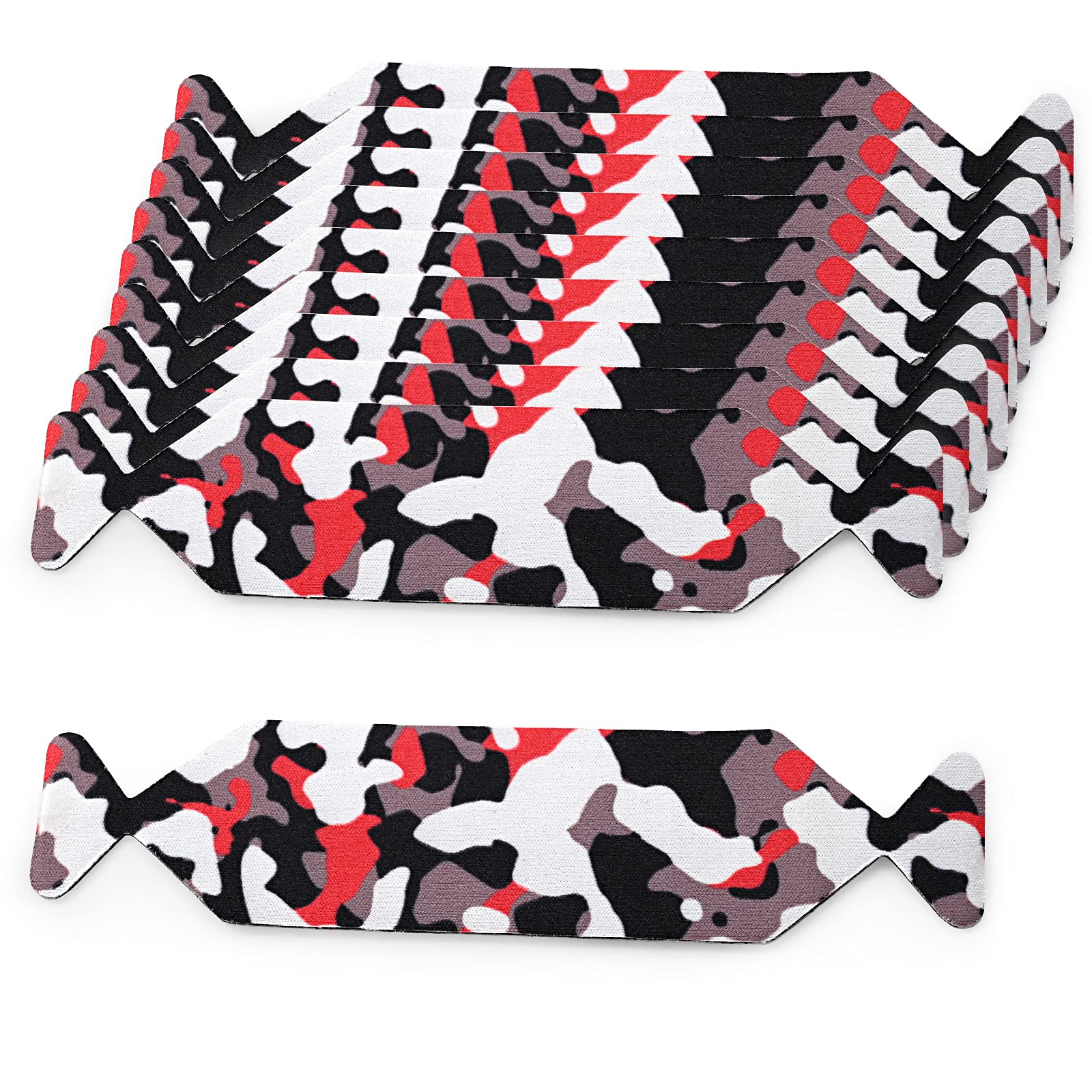 Gomake10pcs Camouflage Vinyl Squeegee Felt Buffer (5x1.2 inches) for Car Wrapping & Graphic Installation