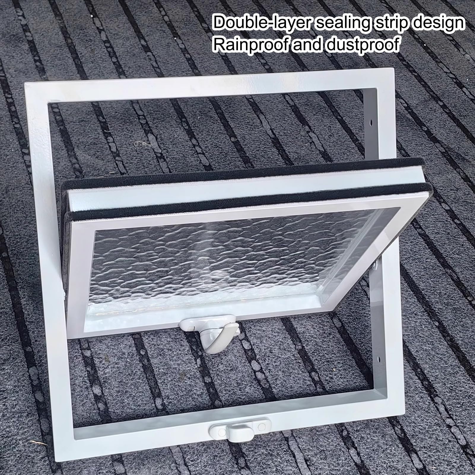 Ventana abatible de vidrio reforzado para aplicaciones comerciales y residenciales