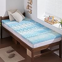 Vista 32 de SINWEEK Cubrecolchón de 1.5 pulgadas, cubrecolchón de espuma viscoelástica de 5 zonas, alivia la presión, almohadilla suave para colchón