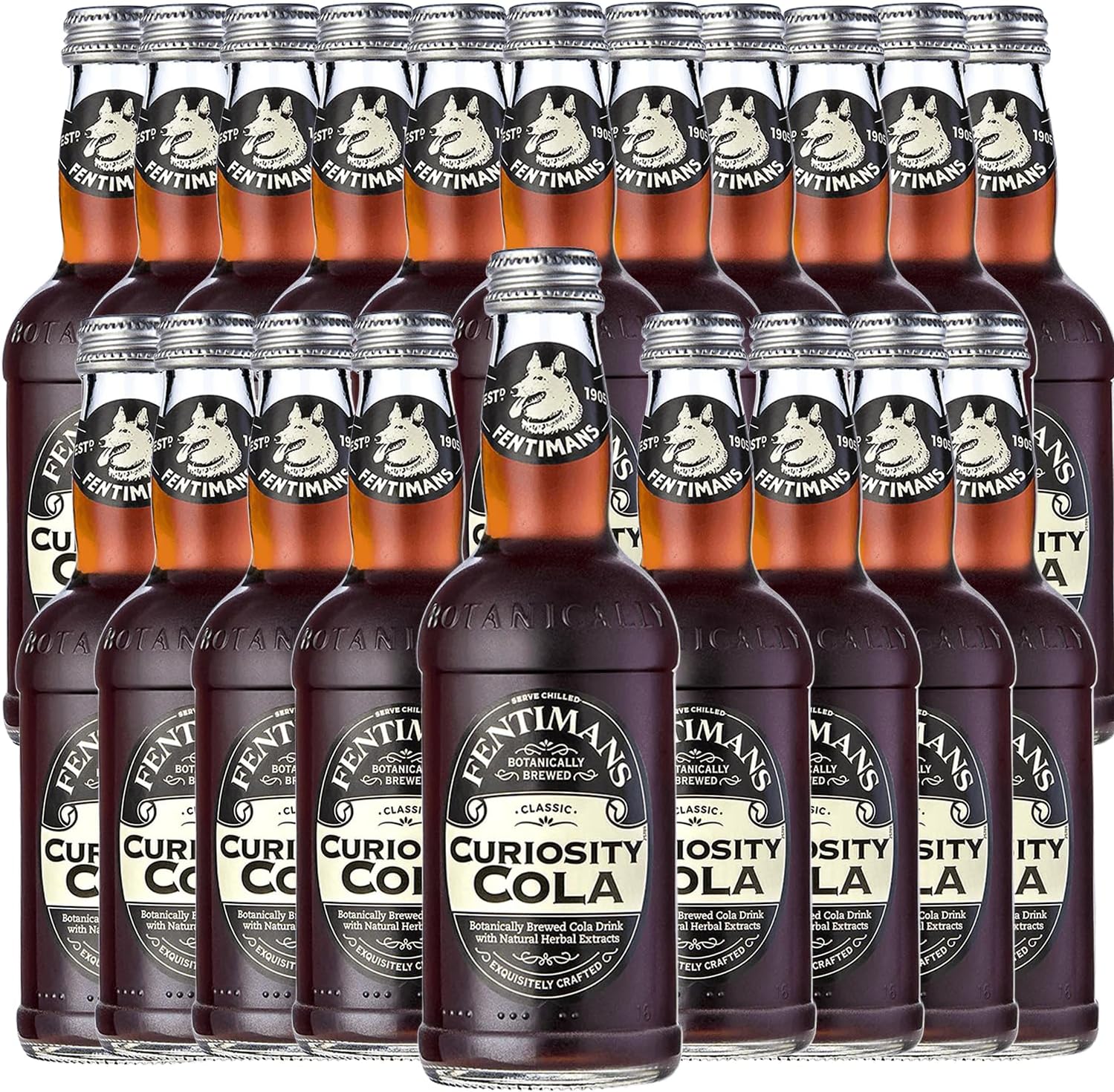 Fentimans Botanically Brewed Classic Curiosity Cola Sparkling Soda, 9.3 fl oz Bottles – Premium Craft Soda/Mixer for Cocktails & Refreshing Drinks
