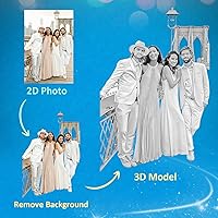 Vista 7 de Corazón de fotos de cristal 3D, regalo personalizado para el día de San Valentín, aniversario, cumpleaños, parejas, vidrio grabado con láser 3D