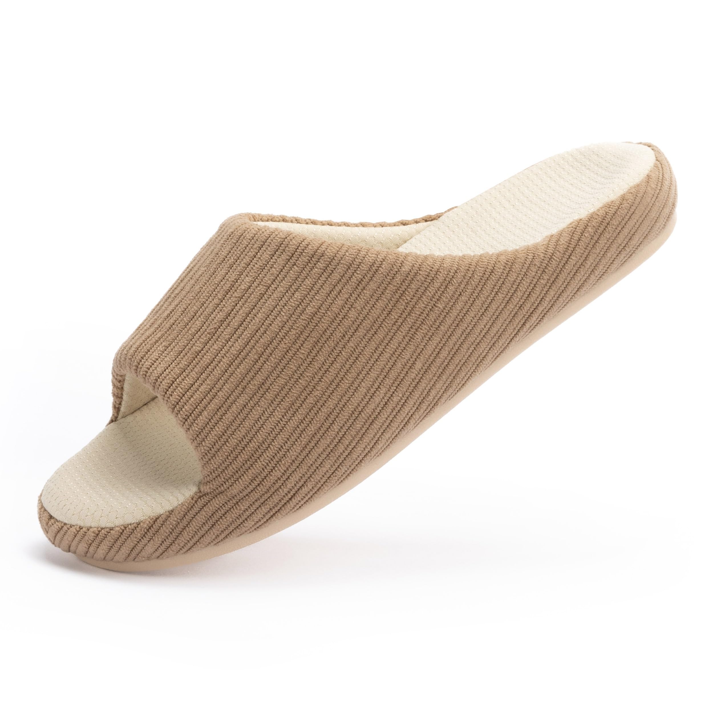 Chantomoo Womens Slipper Memory Foam Comfy Rubber Sole House Bedroom Slipper Slides