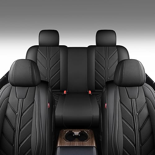 Miniatura 6 de Fundas de asiento de camión compatibles con Ford F-150 2009-2024 XL XLT Lariat King Ranch Platinum Tremor Pickup, protector de cojín de piel