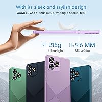Vista 7 de OUKITEL Teléfono celular C53 desbloqueado, 6.6" HD+ pantalla Waterdrop Android 14, teléfono inteligente 4300mAh, 8GB+64GB/1TB Octa Core, cámara Azul