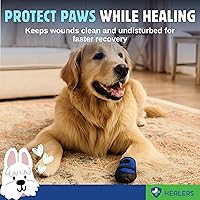 Vista 2 de Healers Petcare - Botines médicos para perro, unidad individual, azul, talla XL