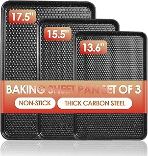 10 Easy Keto Dinner Recipes Anyone Can Make 46 Baking Sheet Pan Set of 3, Nonstick Carbon Steel Cookie Sheets with Text...