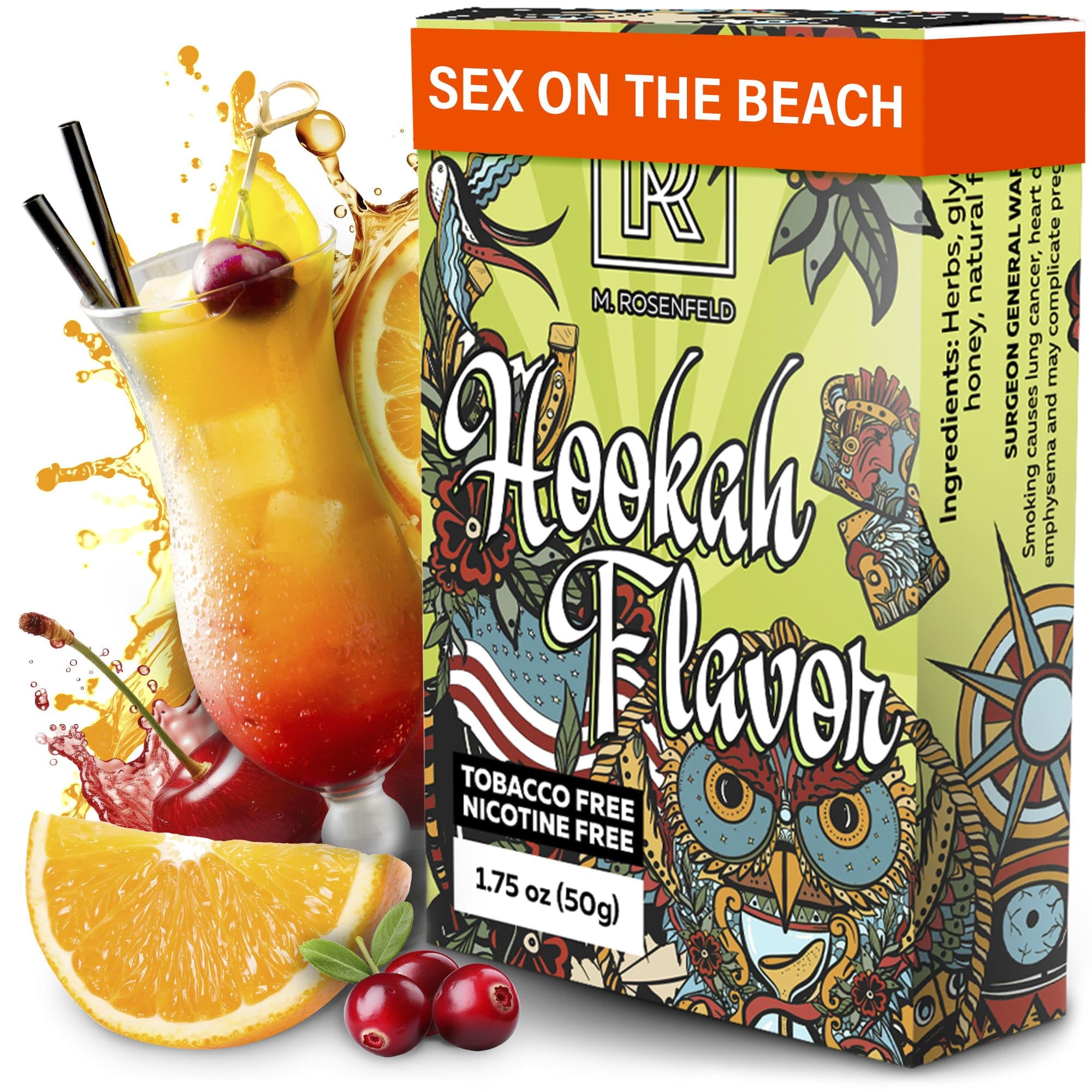 Amazon.com: Sex on The Beach Hookah Flavor - 1,76 ounce (50 gram) Non  Tobacco Hooka Flavor for your Bowl