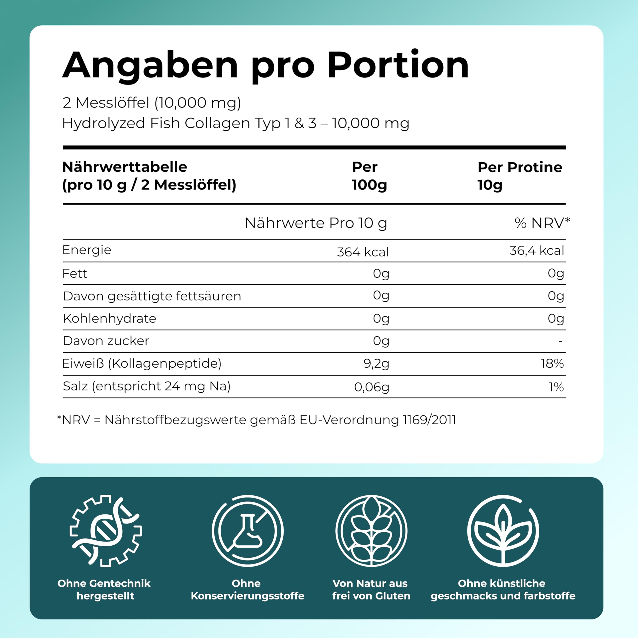 Peptides de Collagène Marin, 10 000 mg par Portion, 30 Jours d'Approvisionnement, Collagène de Poisson Hydrolysé, Poudre, 300g, sans Sucre, sans Additifs