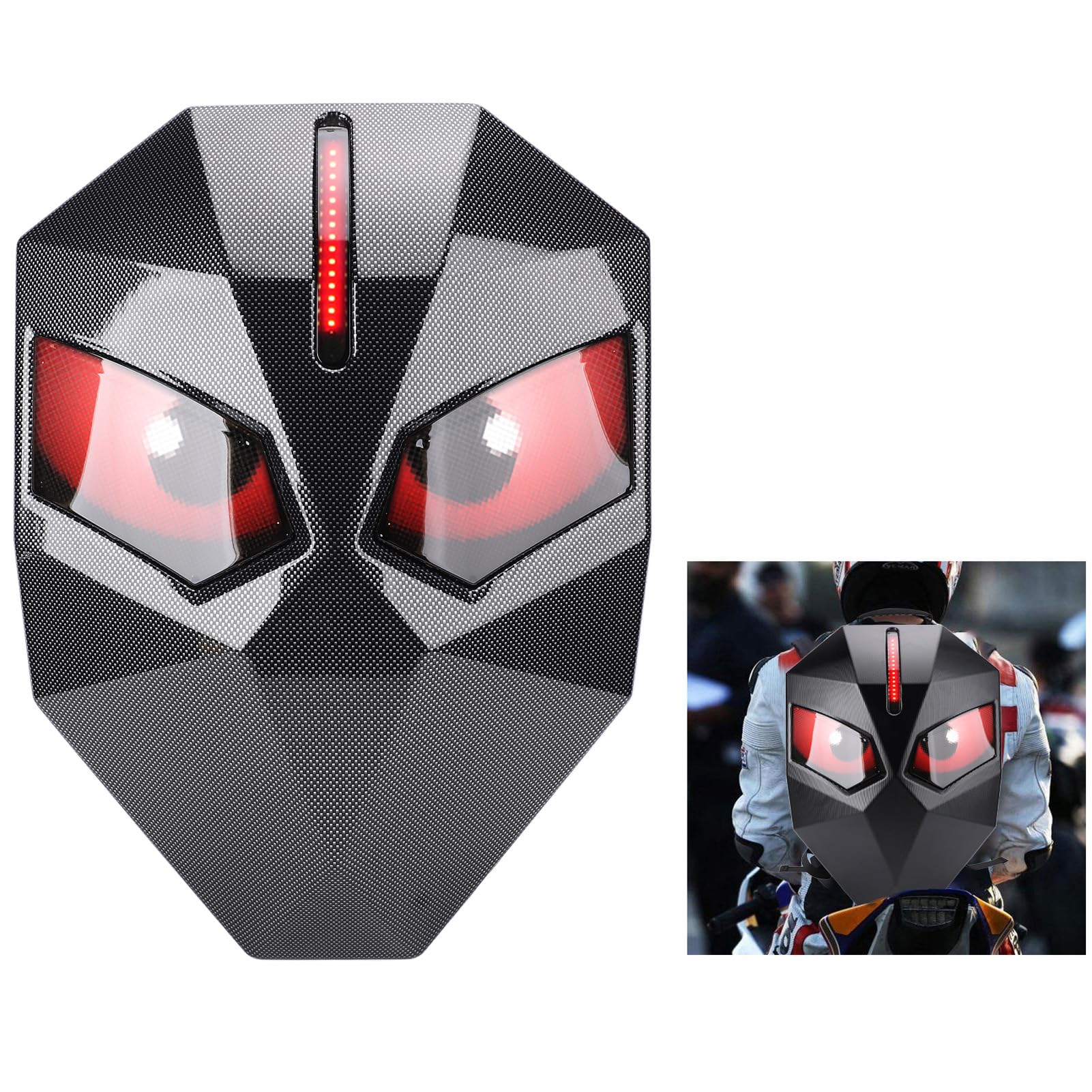 Eujgoov Plecak Motocyklowy LED, Plecak Jeździecki z Twardej Skorupy ABS PC z Pełnokolorowym Ekranem 60x48, Niestandardowym Wyświetlaczem Aplikacji, 19,5 X 15 X 7,9 Cala dla Mężczyzn Podróżujących na