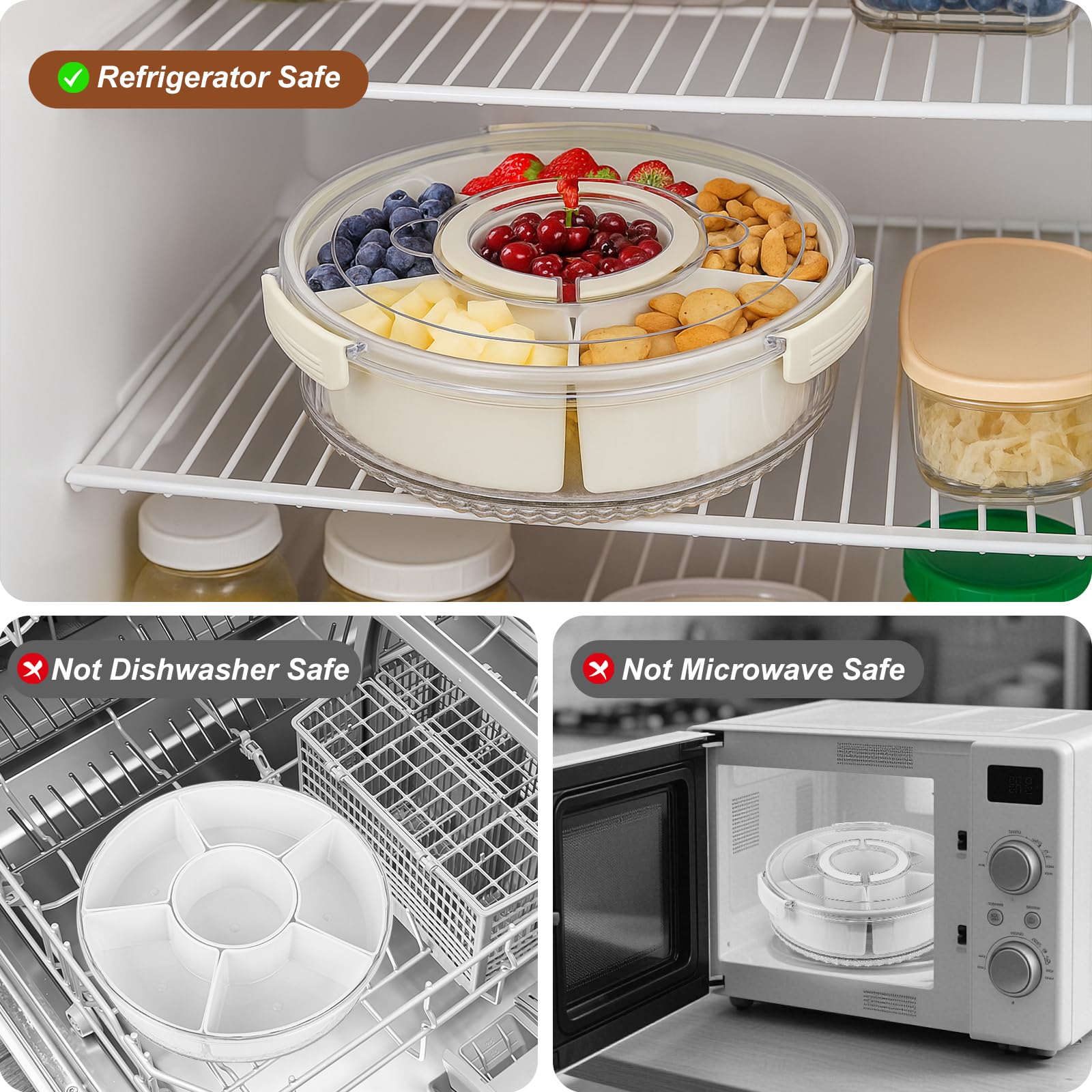 Contenitore Portasnack Girevole 6 Scomparti – Ideale Per Feste E Picnic - 3