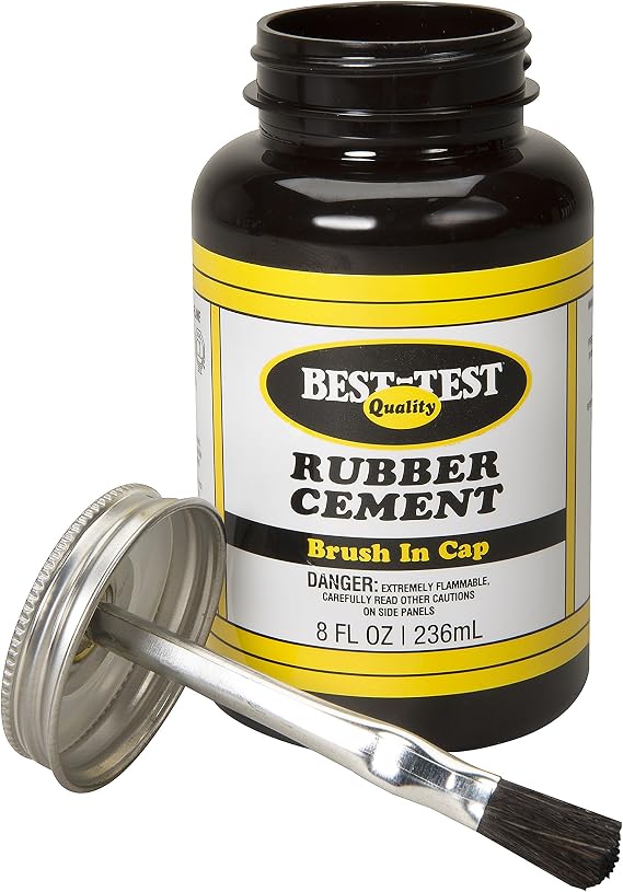 Best-Test Rubber Cement 8OZ Jar
