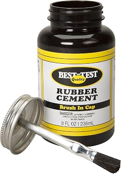 Best-Test Rubber Cement 8OZ Jar