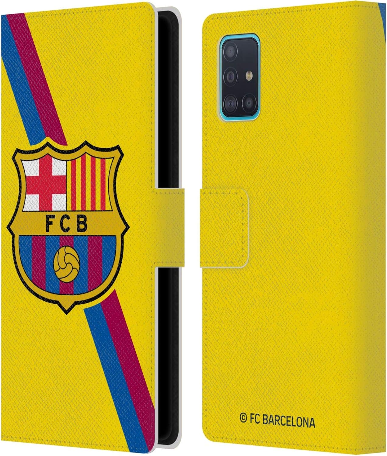 Head Case Designs Officially Licensed FC Barcelona Home 2019/20 Crest Kit Leather Book Wallet Case Cover Compatible with Samsung Galaxy A51 (2019)