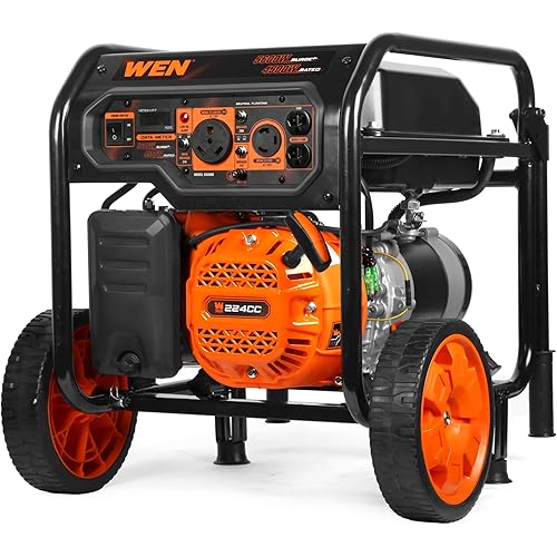 WEN 5600-Watt Portable Generator, 224cc, Transfer-Switch and RV-Ready (GN5600)