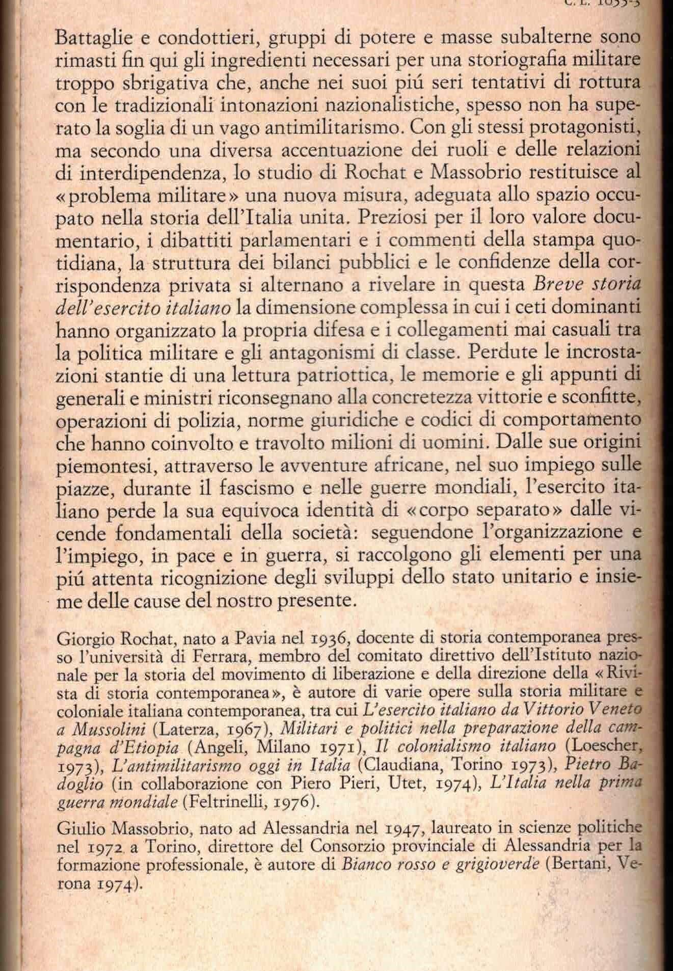 Breve storia dell'esercito italiano dal 1861 al 1943