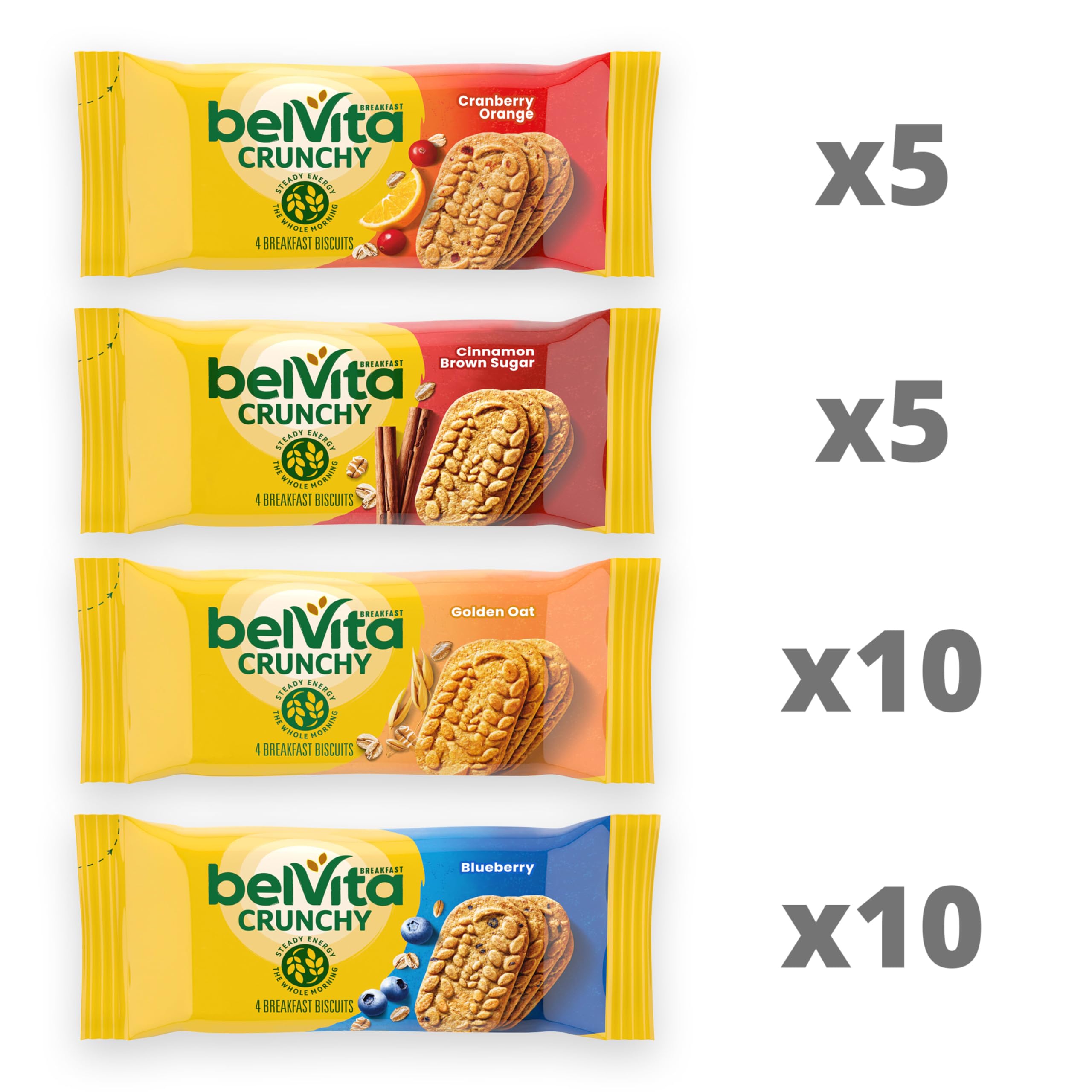 Amazon.co.jp: Belvita Breakfast Biscuits Variety Pack, 4 Flavors