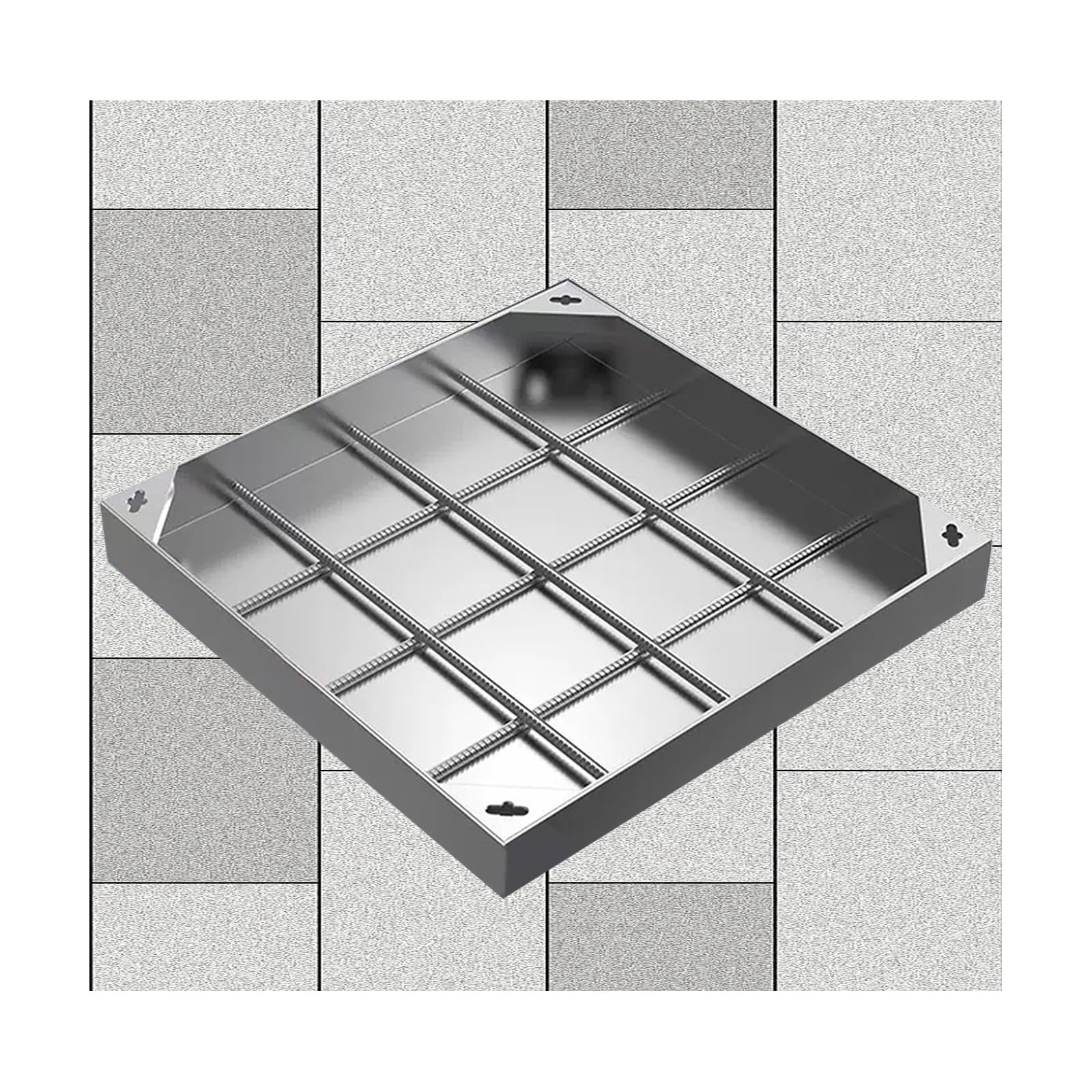 GJMSSMY Square Manhole Cover for Sewage Pits – 80 x 80 cm (31.4 x 31.4 inches) – Waterproof Access Lid for Garden & PatioEasy Installation