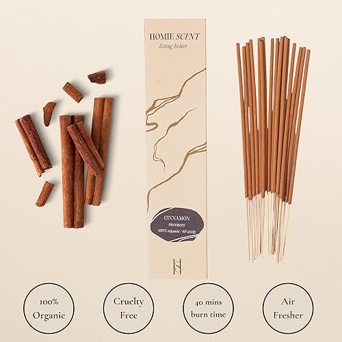 Miniatura 9 de Juego de 2 paquetes con 80 varillas de incienso naturales no tóxicas, sin químicos, varillas de incienso orgánicas no tóxicas, varillas de incienso