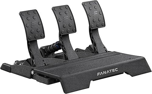Fanatec Sim Racing CSL Elite Pedals V2 – 3-Pedal Set (Clutch, Brake, Throttle), Dual-Stage Load Cell Brake System, Hall-Effect Sensors – PC, PS5, PS4 Fanatec Sim Racing CSL Elite Pedals V2 – 3-Pedal Set (Clutch, Brake, Throttle), Dual-Stage Load Cell Brake System, Hall-Effect Sensors – PC, PS5, PS4