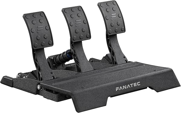 FANATEC Sim Racing CSL Elite Pedals V2 – Jeu de 3 Pédales Sim Racing (Embrayage, Frein, Accélérateur), Système de Frein à Cellule de Charge Double Étape, Capteurs à Effet Hall – PC, PS5, PS4 - 1