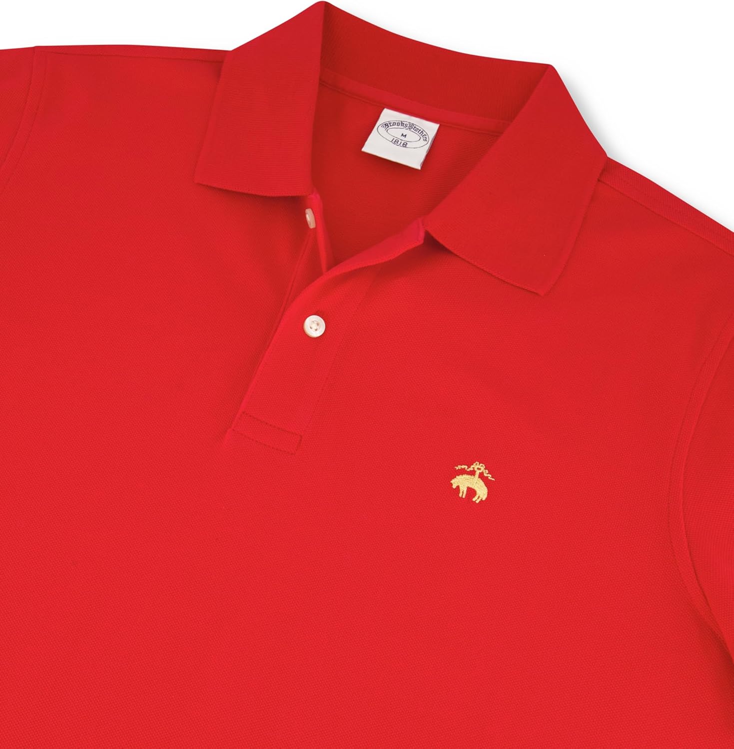 Brooks Brothers Mens Short Sleeve Cotton Pique Stretch Logo Polo Shirt - Image 4