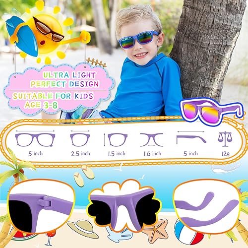 Miniatura 3 de Gafas de sol para niños a granel, regalos de fiesta para niños, paquete de 16 gafas de sol de neón para niños, niños y niñas de 3 a 8 años,