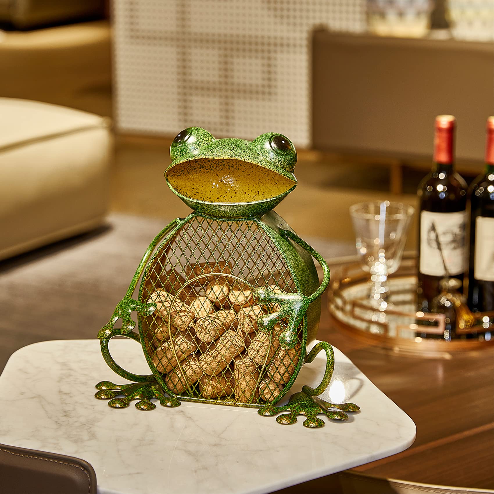 Decorative Wine Bottles Metal Dachshund Shape Cute Dog