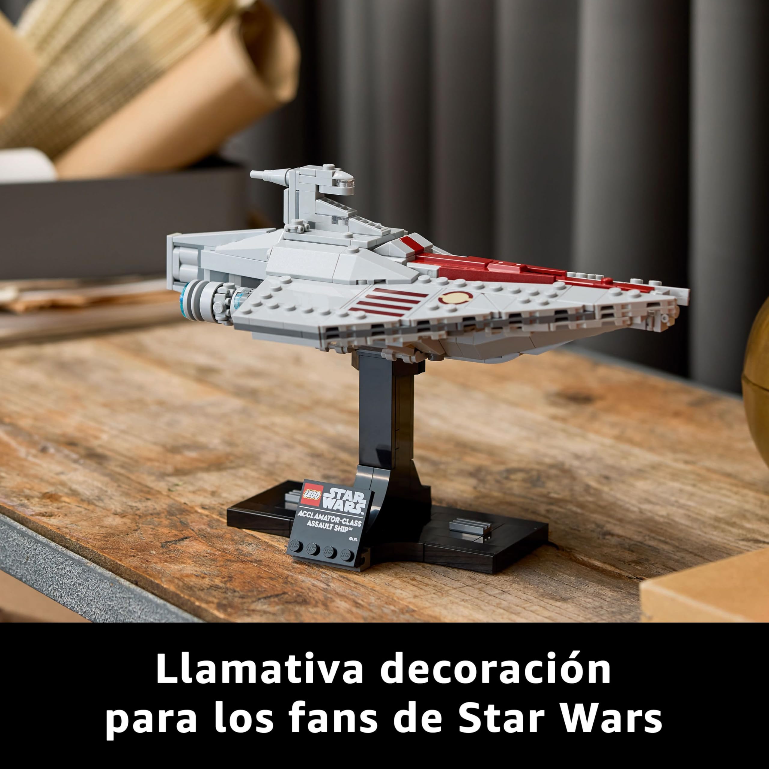 LEGO Star Wars 75404 Nave de Asalto Clase Acclamator, Maqueta para Construir para Adultos de Nave Estelar, Decoración para el Hogar, Regalo para Hombres y Mujeres Fans del Ataque de los Clones