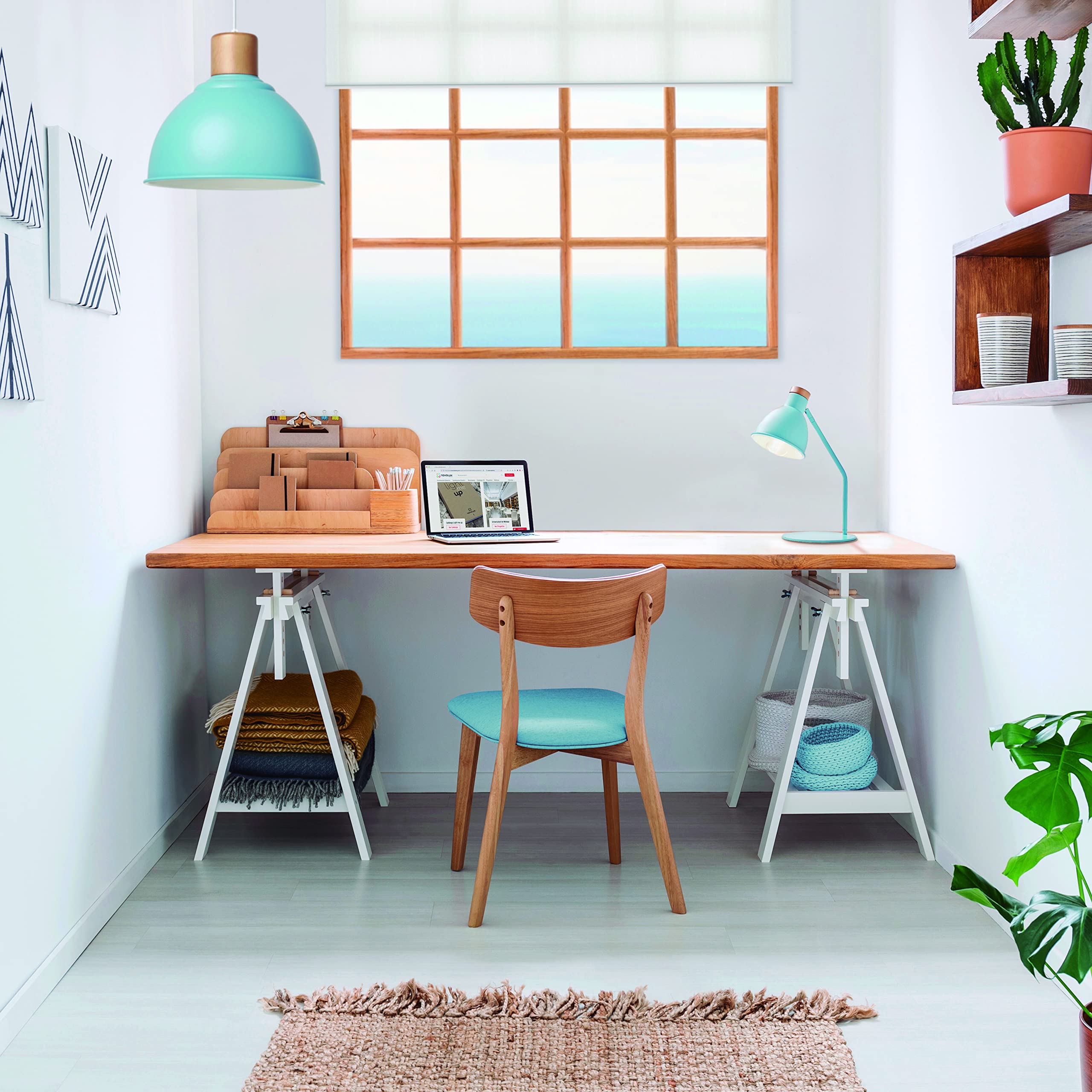 Lámpara de techo VALAN blanca portalámparas E27 para uso interior IP20. Colgante estilo nórdico ideal para cocina, comedor y salón de estar.…