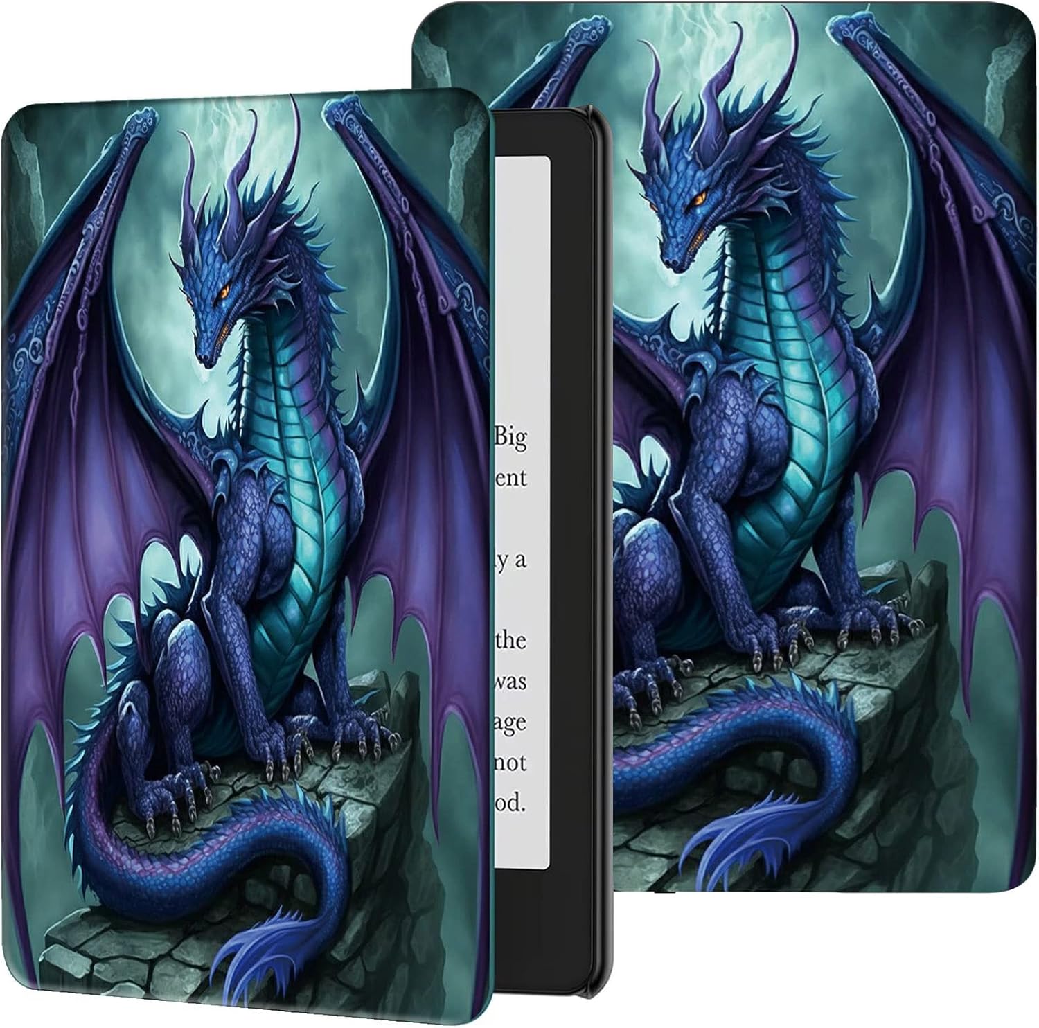 Rossy Case for 6" All-New Kindle 11th Generation 2022 Release (ONLY Fit 6 inch Basic Kindle Case 2022) Slim PU Leather Adjustable Stand Smart Cover with Auto Wake/Sleep,Dragon