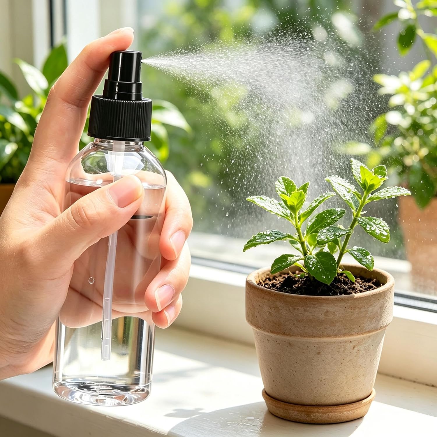24 Pcs Spray Bottle Top 20/410 Plastic Black Fine Mist Sprayer
