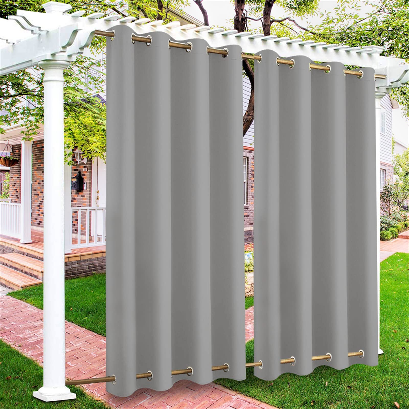 Outdoor Curtains Waterproof with Grommet (Top and Bottom) - Image 2