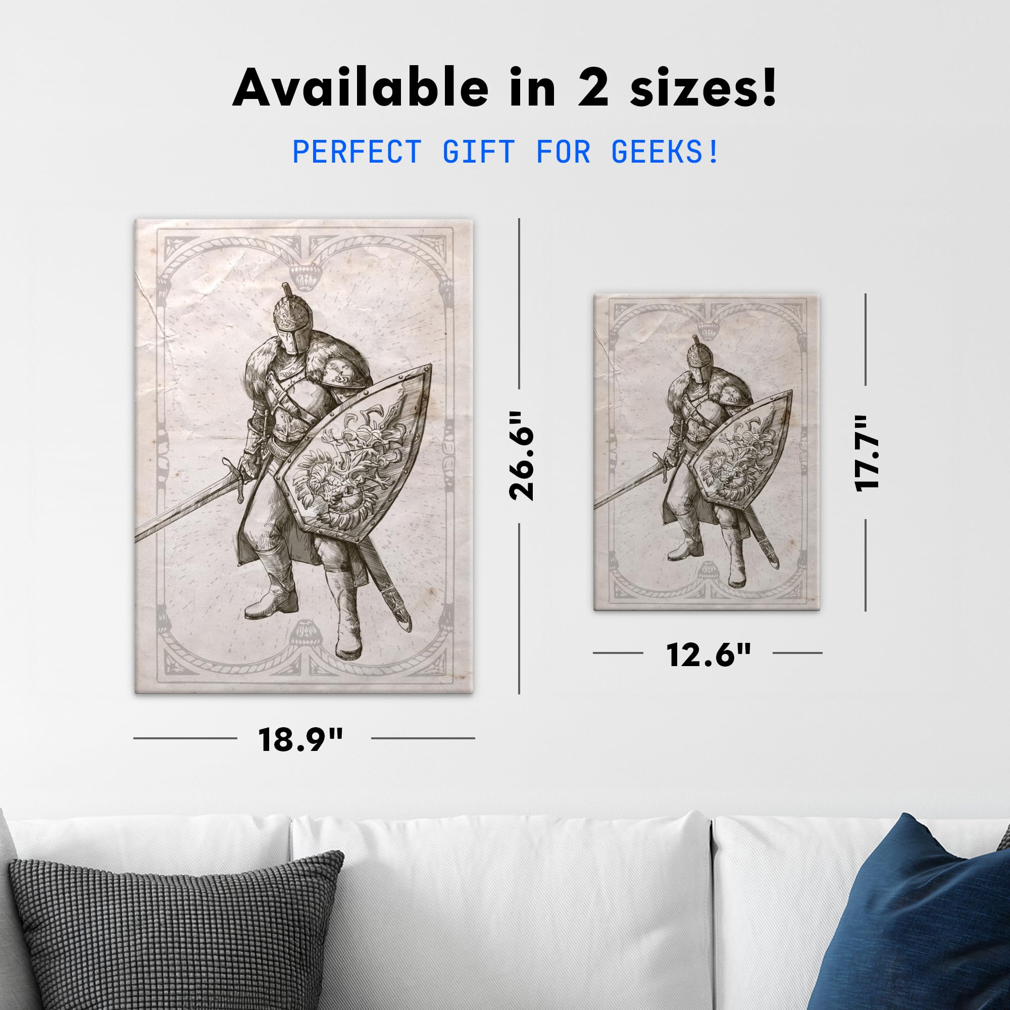 Displate Metall poster DARK SOULS Faraam Größe M | Bild Plakate für Schlafzimmer Dekor, Geschenke. Magnetische Befestigung Wandposter, Wanddeko. Metall Wandkunst.
