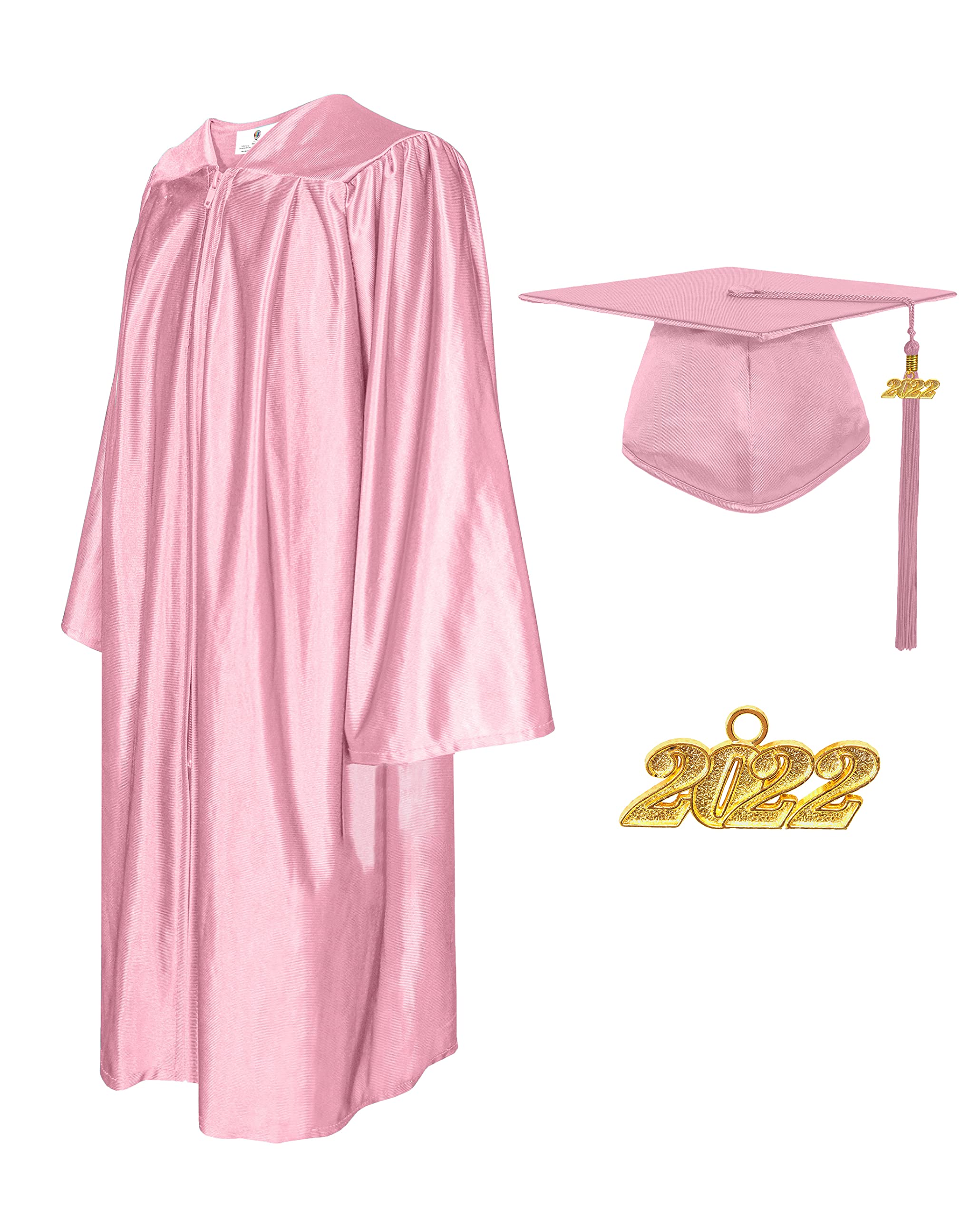 Buy Shiny Graduation Cap and Gown 2022 Tassel Graduation Gown 2022 for