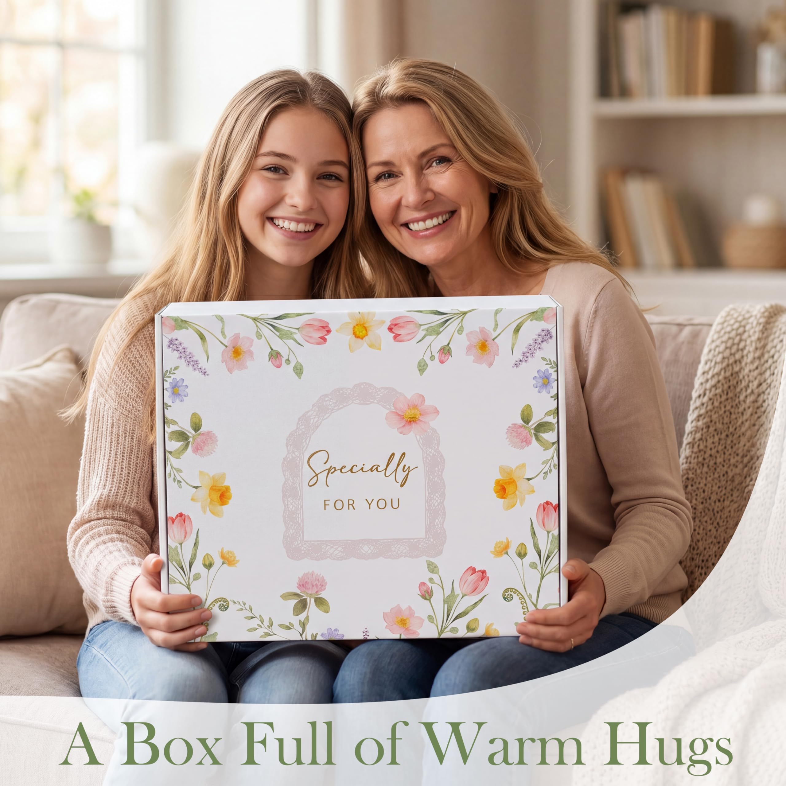 Regalos de cumpleaños para mujeres, paquete de cuidado personal Get Well Soon, canastas de regalo de color marfil, juego de regalo de condolencias, regalos únicos de Navidad para mujeres, mamá, su
