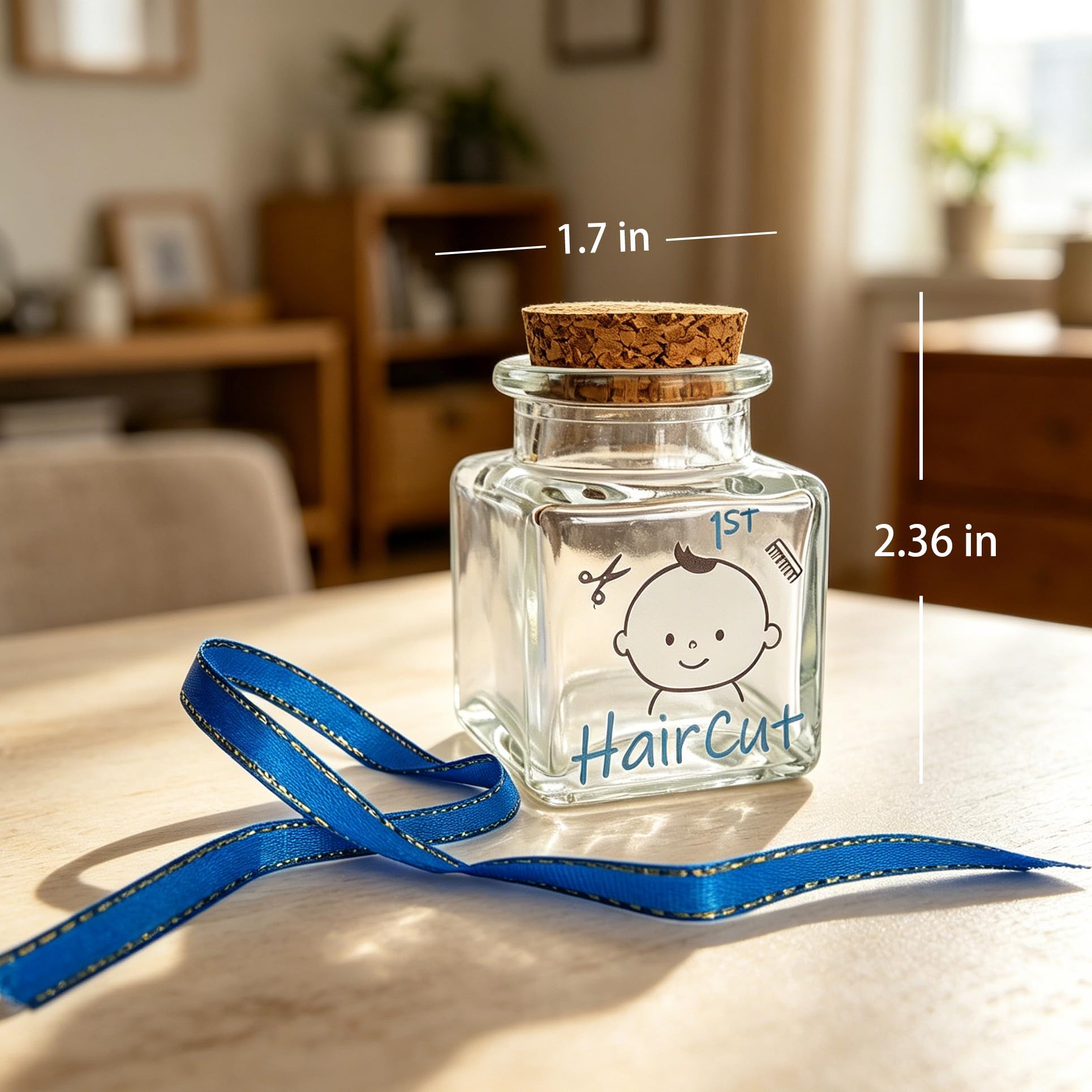 Pierwszy uchwyt na pamiątkę do strzyżenia, pierwsze pudełko na pamiątki dla dzieci Baby Shower dla niemowląt, aby zachować wspomnienie z dzieciństwa - chłopiec