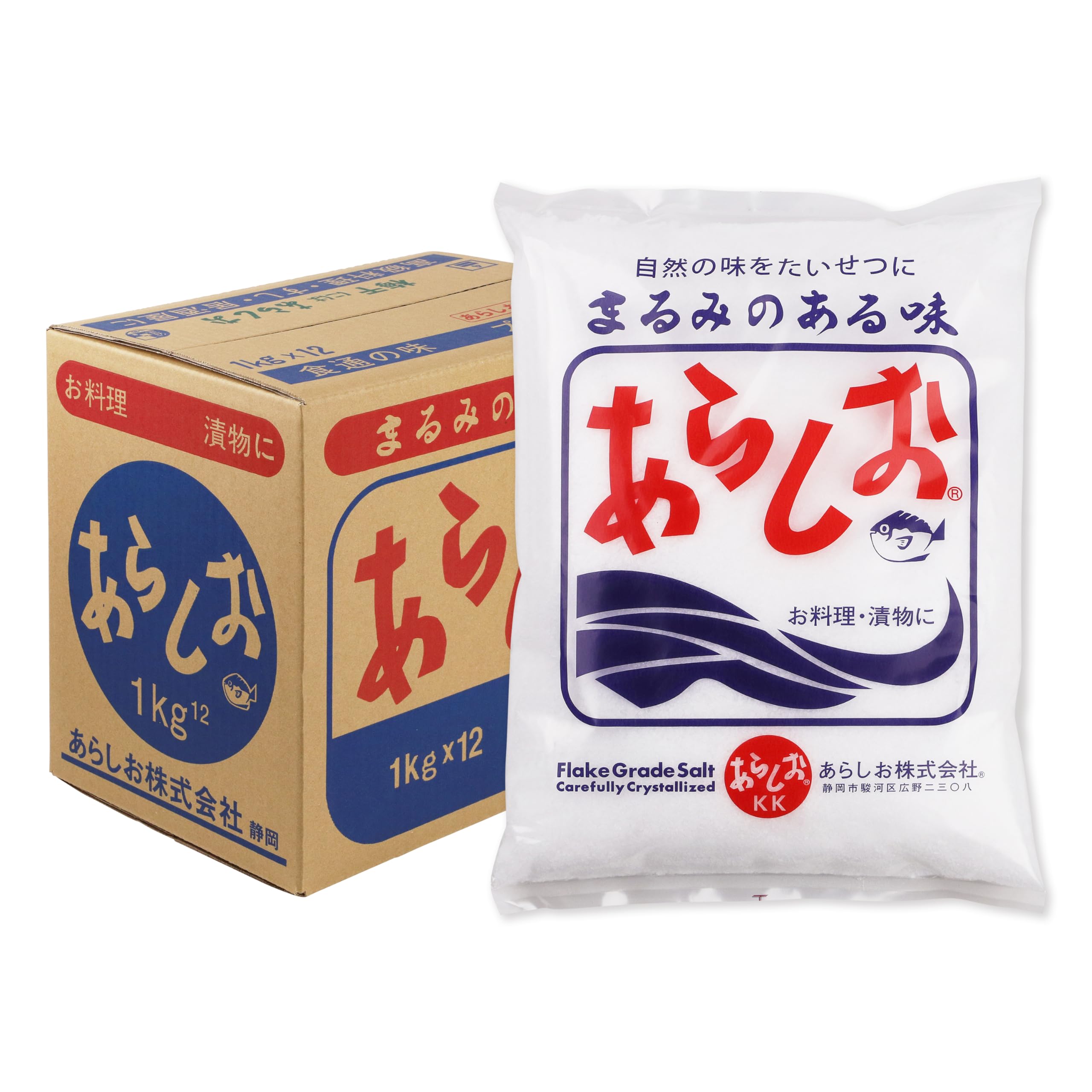 Amazon.co.jp: あらしお株式会社 あらしお 1kg 12袋 塩 粗塩 天然塩